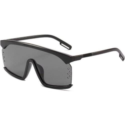 2020 New Arrival Fashionable Designer Frame Women One Piece Lens Oversize Sunglasses