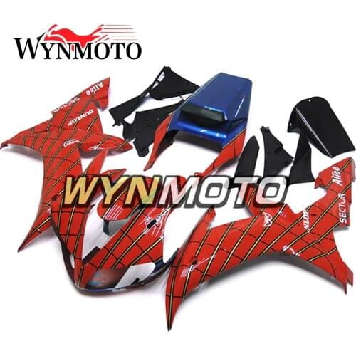 Full ABS Injection Plastics Fairings For Yamaha YZF1000 R1 Year 2002 2003 02 03 Motorcycle Fairing Kit Spider Man Red Cowlings
