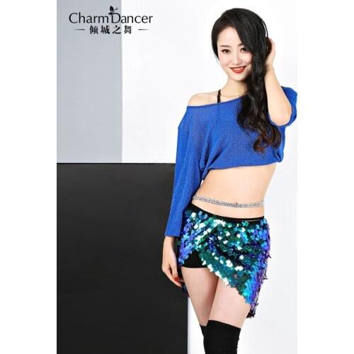2019 practise belly dance clothes sequins Oriental dance skirt belly dance top&hipscarf training suit ZM230