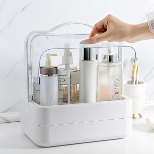 Make up Organizer Small Display Portable cosmetic case Makeup Storage Box with Drawer