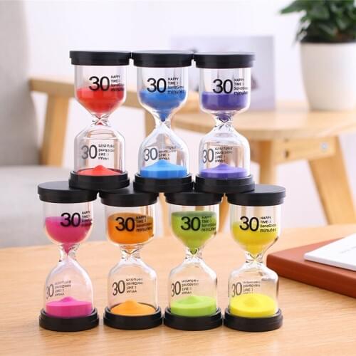 1/3/5/10/30mintues Plastic Hourglass Colorful Sand Hourglass Toothbrush Timer Shower Timer Gift For Kids Birthday Present