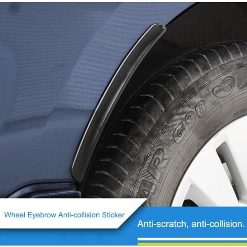 QHCP PVC Car Wheel Eyebrow Strip Fender Protection Anti-collision Stickers Black 1Pair Fit For Subaru Forester Legacy XV Outback