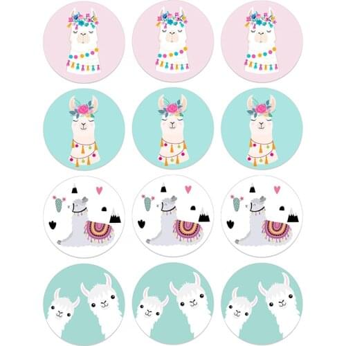 Llama Alpaca Cute Sticker Kawaii Cartoon Camel Sheep Animal Stickers for Kids Scrapbooking DIY Cute Birthday Decoration Supplies