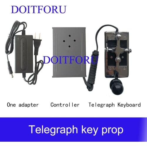 Morse Code device escape room adventurer game prop enter password code via telegraph keyboard to unlock run away chamber room