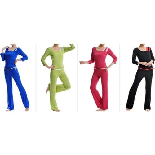 4colors spring/summer modal yoga suits women clothes female clothing sets uniforms blue/green/black