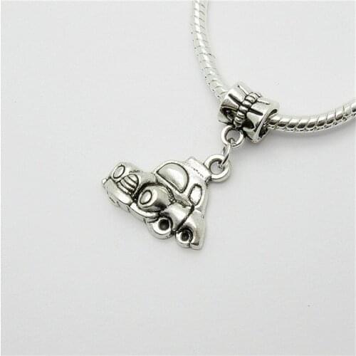 New 20pcs car charm Big Hole bead European Pendant fit for Pandora style Bracelets Necklace DIY Metal Jewelry Making