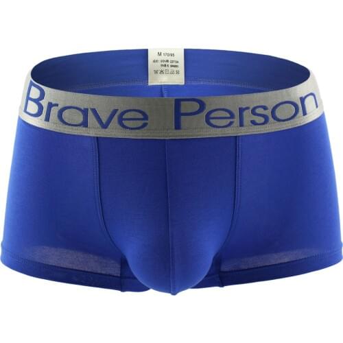 2019 brand BRAVE PERSON Mens soild Underwear Male Boxer Shorts Cotton Fashion Sexy Boxers Men Underpants Boxer Panties