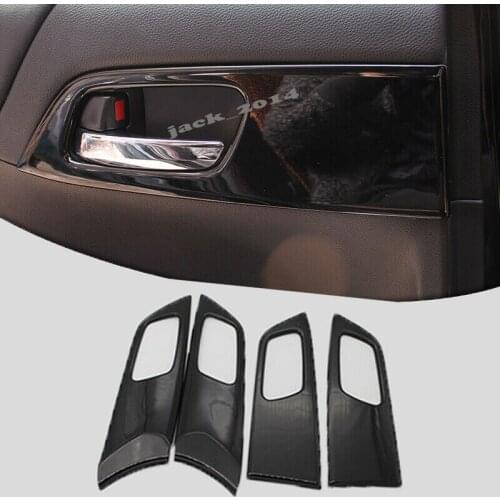 4PCS Black ABS Inner Door Handle Trim For Honda Accord 9th 2014 2015 2016 2017