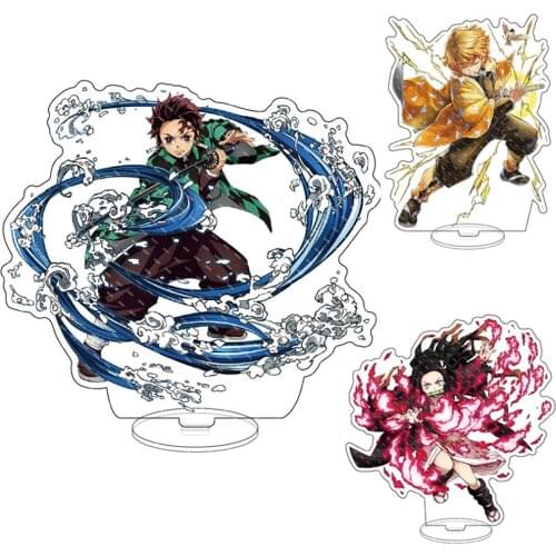 Anime Demon Slayer Acrylic Action Figure Stand Model Cosplay Kimetsu No Yaiba Sabito Kamado Plate Desk Decor Standing Sign Prop