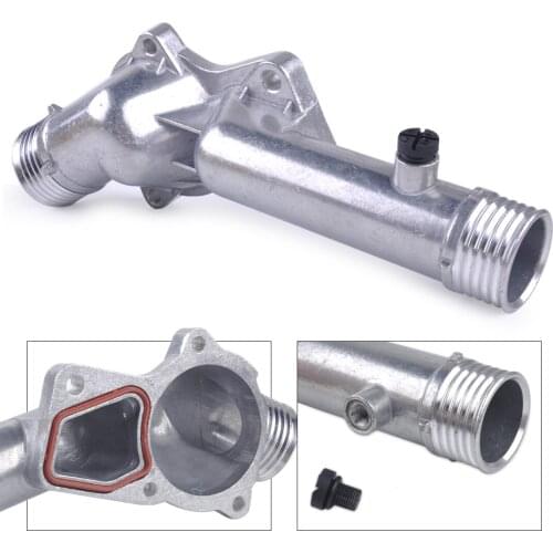 Car Sliver & Orange Aluminum Thermostat Housing 11-53-1-740-478 11531740478 20923740 300 115 3102 for BMW E39 528i 1997 1998