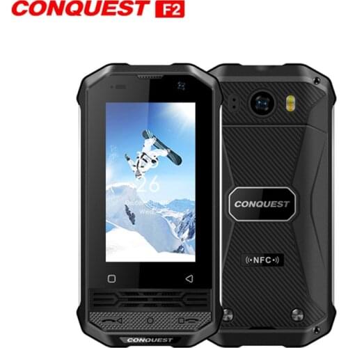 CONQUEST F2 Mini IP68 Waterproof Rugged Mobile Phone Android 8.1 3GB + 32GB 13MP Quad Cores celular Fingerprint NFC Smartphone