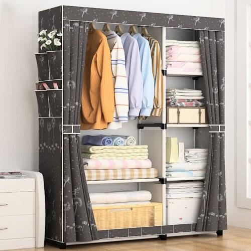 DIY Non-woven fold Portable Storage furniture When the quarter wardrobe Cabinet bedroom furniture wardrobe bedroom organ