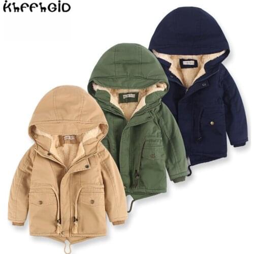 Denim Jacket For Boys&Girls Cotton Winter Sport Jacket&Outwear Boys Cotton-padded Jacket,Boys Girls Hooded Winter Warm Fur Coat