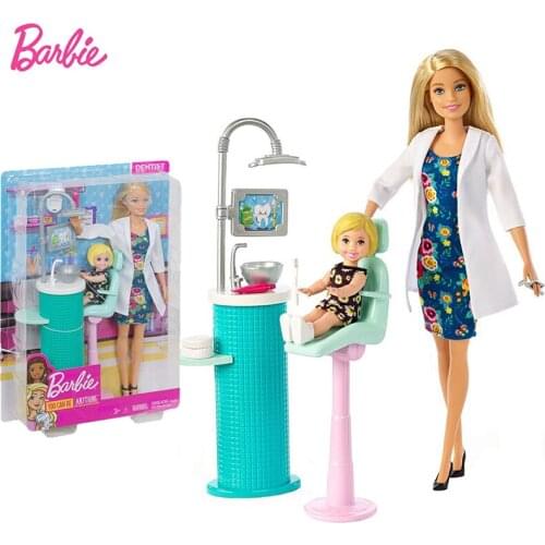 Dentist Playset Barbie Dolls Sport Artistic with Clothes Accessories Toys for Children Travel Doll Birthday Toy for Girl Bonecas