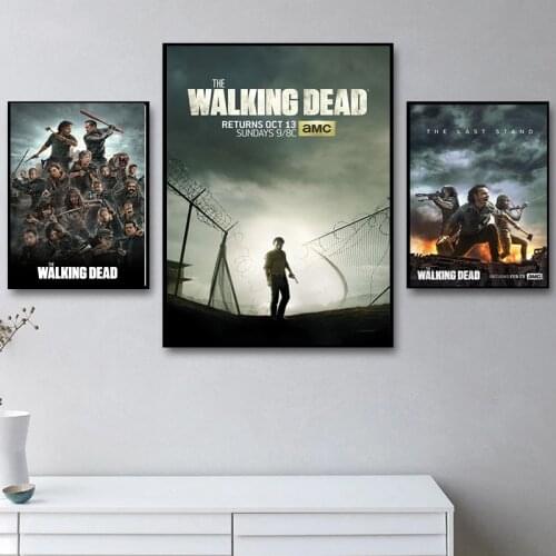 The Comic Paint The Walking Dead Oil Paintings Canvas Poster and Prints Wall Art Pictures for Living Room Home Decoration