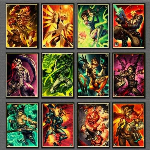 Canvas Painting Game Overwatch Wall Art Posters and Prints Children Home Decoration Pictures Room Decor Wall Decor Gift