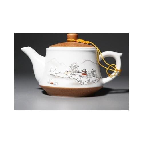 Jingdezhen Ceramic Teapot Home Chinese Style Kungfu Black Tea Da Hong Pao Single Pot Filter Teapot Teaware Free Shipping