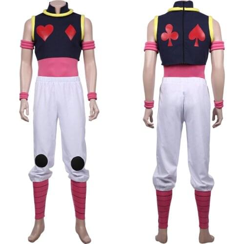 Anime Hunter X Hunter Cosplay Costume HUNTER x HUNTER Hisoka Cosplay Costume Clothes Vest+Pants Outfit Halloween Costumes