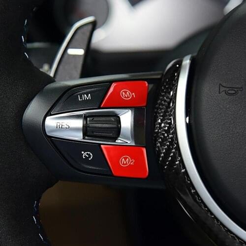 Red ABS Plastic Stickers for BMW F30/E90 Press M Mode Button Thong Steering Wheel M1M2 Mode Button Car Modification Accessories