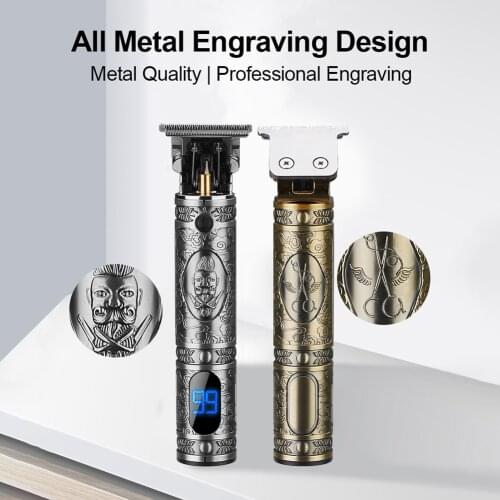 Head Hair Clipper Trimmer For Men USB Rechargeable Mower T-Outliner Barber Shaving Machine Vintage Haircut Cutter Cordless