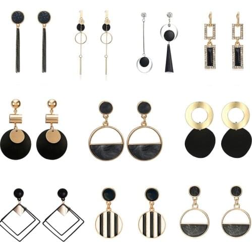 Fashion Statement 2020 Large Geometric Round Earrings For Women Hanging Swing Earrings Modern Female Jewelry Gifts