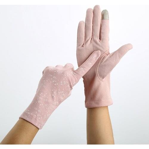 Autumn Ladies Pink Gloves Summer Women Sunscreen Anti Uv mitten Stretch Slip Resistant Touchscreen Driving Glove Breathable
