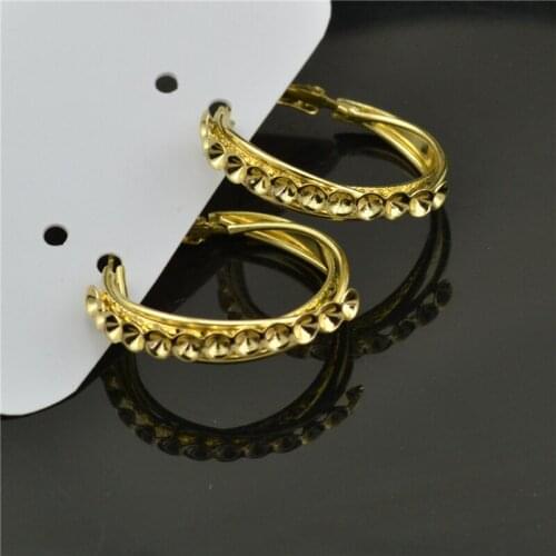 Clip on the ear Without piercings Hoop Earrings for women Small circle Shiny Rings Fashion Jewelry Accessories Ladies Earings