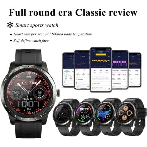 V200 Sport Smart Watch 24 Hours Heart Rate Measures Body Temperature Health Monitoring Alarm Clock Rejects Calls