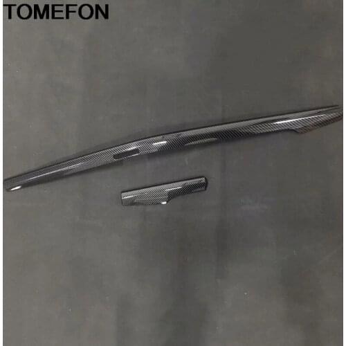 TOMEFON For Audi Q5 FY 2018 2019 Front Console Center Strip Frame Moulding Sticker Cover Trim Interior Accessories ABS Chrome