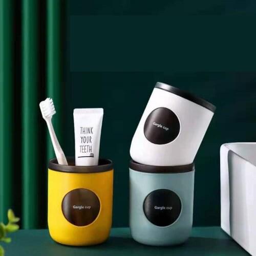 1 Pcs Solid Color Household Washing Couple Brushing Cups Plastic Creative Simple Nordic Toothbrush Cup Mug Bathroom Supplies