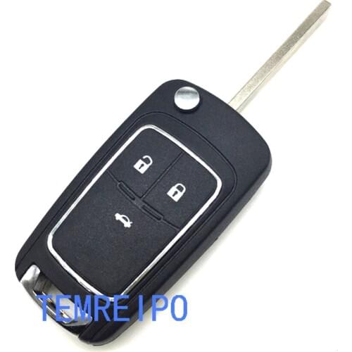 3 button Folding Replacement Remote Key Shell For Chevrolet Cruze Remote Key Case Fob