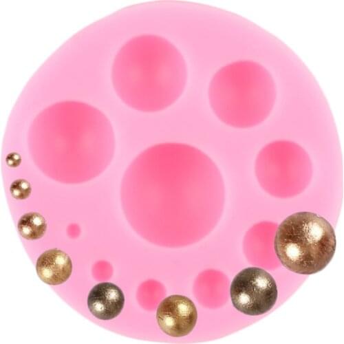 3D Round Gem Bead Silicone Mold DIY Party Fondant Cake Decorating Tools Chocolate Candy GumPaste Mould Cupcake Baking Moulds