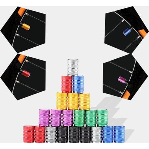 4Pcs Aluminium Alloy Bicycle Valve Stem Cap Bike Wheel Tire Valve Caps Universal Dustproof Cover Car Truck Tube Bike Accessories