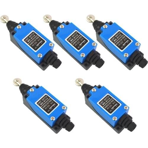 5Pcs ME-8112 1NC 1NO Parallel Roller Plunger Actuator Limit Switch AC 250V