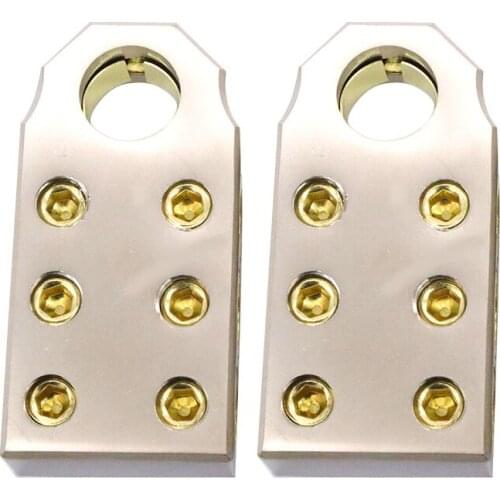 6)1/0 Gauge AWG Lead-Acid Battery Terminals Clamp Positive and Negative (+/-) SAE Battery Post Compatible Pair