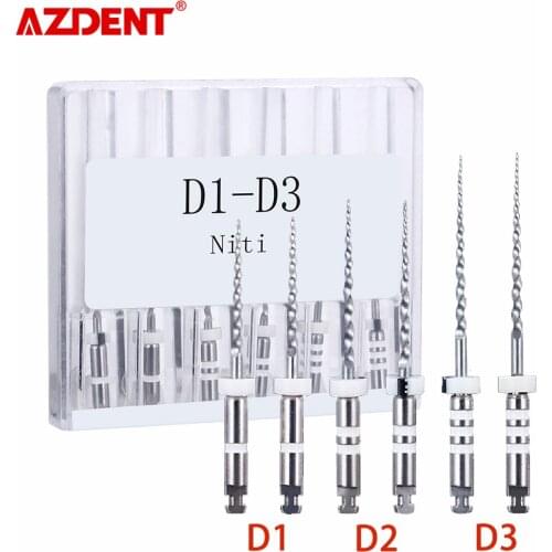 6PCS/Box NiTi Retreatment File D1-D3 Dental Retreatment Engine Root Canal Re-Shaping