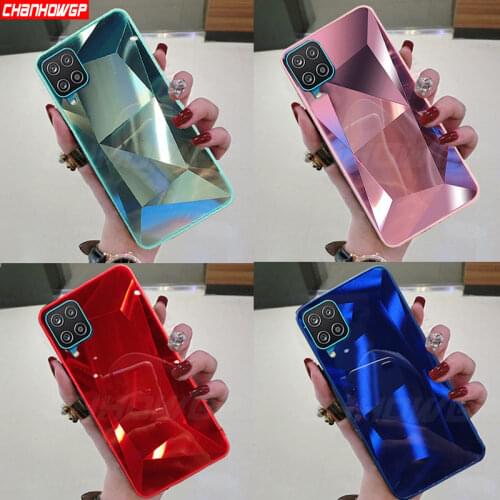 Diamond Soft Case For Samsung Galaxy A12 A02S A32 A42 A52 A72 A21S A51 A71 A01 A11 A31 A41 A70 A30 A50 A40 A20 A10 Mirror Cover