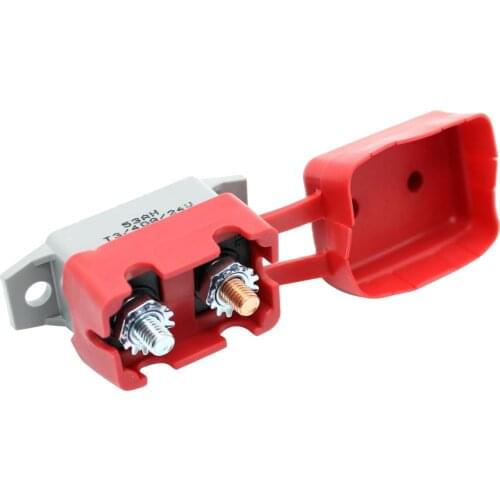 12V/24V Circuit Breaker & Protective Cover Manual Reset Protector Battery Breaker 40A For Car Vehicle Winch Yacht Boat Trailer