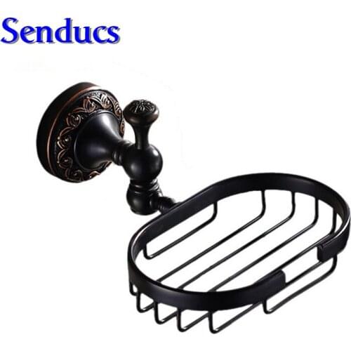 Free shipping luxury copper soap dish with black bathroom soap holder for bathroom accessories solid brass bath soap blasket