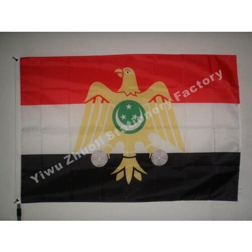 Egypt (1952-1958) Flag 150X90cm (3x5FT) 120g 100D Polyester Double Stitched High Quality Free Shipping