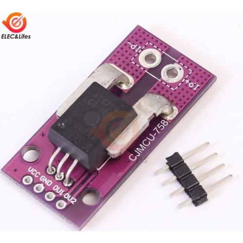 CJMCU-758 ACS758LCB-100B-PFF-T Linear Current Hall Current Sensor Module Low Power 3V To 5.5 V Single Supply Operation Newest