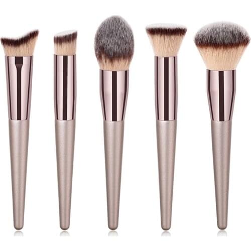 Large Foundation Makeup Brushes Coffee Handle Very Soft Hair Blush Powder Make Up Brush Face Beauty Cosmetic Tools