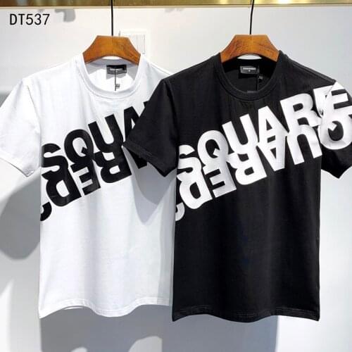 Classic DSQUARED2-Men Women O Neck Short Sleeve T Shirt Authentic Pure Cotton Hip Hop DSQ T-Shirt DT537