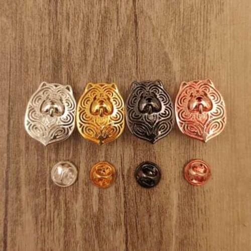 Mdogm Chow Chow Dog Pet Animal Brooches And Pins Suit Cute Funny Small Father Collar Badges Gift For Male Men B159