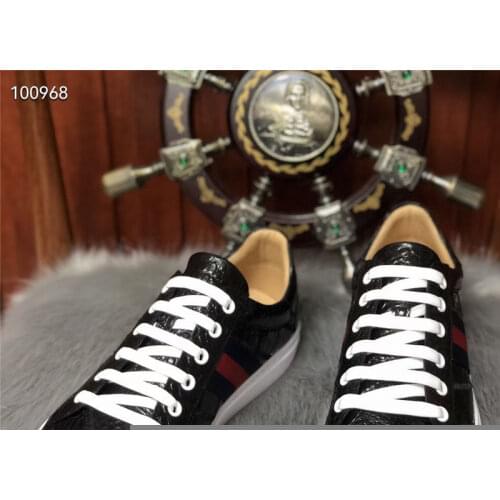Casual Style Authentic True Crocodile Skin Mens Leisure Vulcanized Shoes Genuine Alligator Leather Male Lace-up Driving Flats