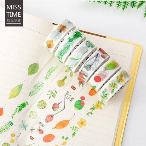Natural Free Growth Washi Tape Adhesive Tape DIY Scrapbooking Sticker Label Masking Craft Tape
