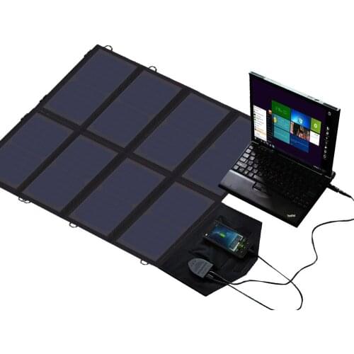 Outdoor Portable 12V 18V 40W USB Solar Panel Power Bank Foldable Universal Solar Battery Charger for PC Mobile Phone Laptop