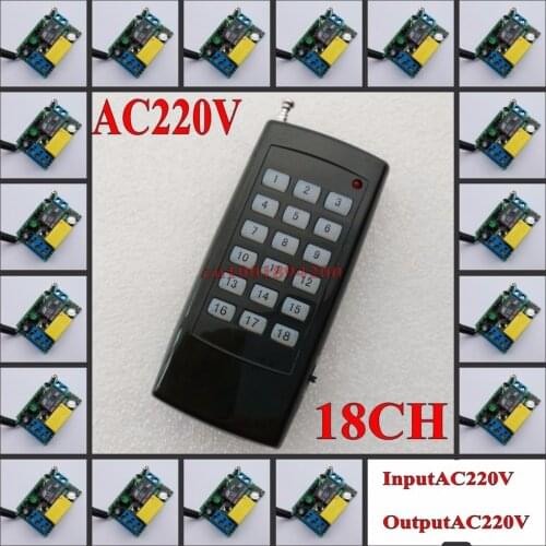 AC 220V 18 CH Remote Control Switch Light Lamp LED Bulb Home Appliances Power Remote ON OFF Wireless Controller 315/433.92MHZ