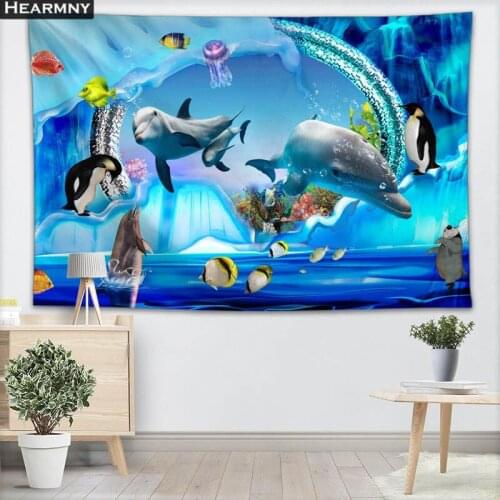Underwater Cartoon 02 Tapestry Wall Hanging Decor Christmas Wall Tapestry Show Piece For Home Decoration Travel Sleeping Pad