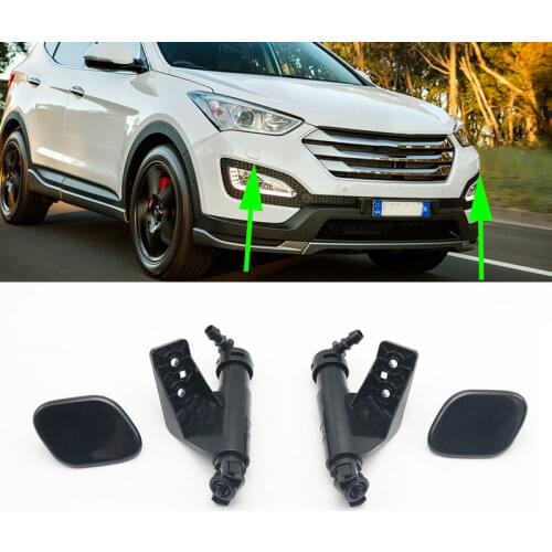 Front Head Light Lamp Washer Spray Nozzle Jet Cleaning Pump Actuator with Cover Cap For Hyundai Santa Fe 2013 2014 2015 2016